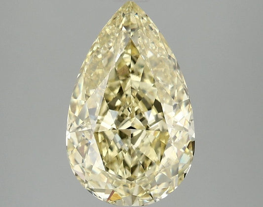 Lab-Grown Pear Diamond - 3.06 Carats, Fancy Intense Yellow Color, VVS2 Clarity - Certified by IGI - Report Number: LG693506568
