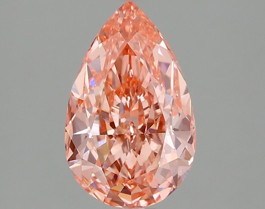 Lab-Grown Pear Diamond - 2.06 Carats, Fancy Vivid Pink Color, VVS2 Clarity - Certified by IGI - Report Number: LG668470153