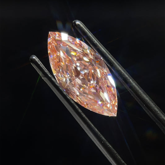 Lab-Grown Marquise Diamond - 3.0 Carats, Fancy Intense Pink Color, VS1 Clarity - Certified by IGI - Report Number: LG638446826