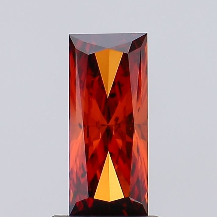 Lab-Grown Princess Diamond - 1.1 Carats, Fancy Deep Orange Color, SI1 Clarity - Certified by IGI - Report Number: LG652418477