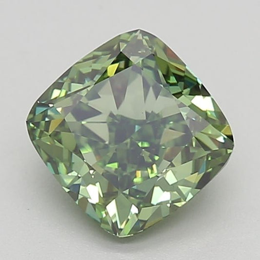 Lab-Grown Heart Diamond - 1.57 Carats, Fancy Vivid Yellow Color, SI1 Clarity - Certified by IGI - Report Number: LG655442127