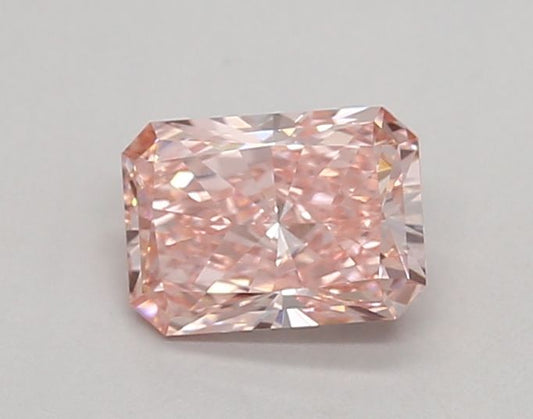 Lab-Grown Radiant Diamond - 0.69 Carats, Fancy Vivid Pink Color, VVS1 Clarity - Certified by IGI - Report Number: LG607316035