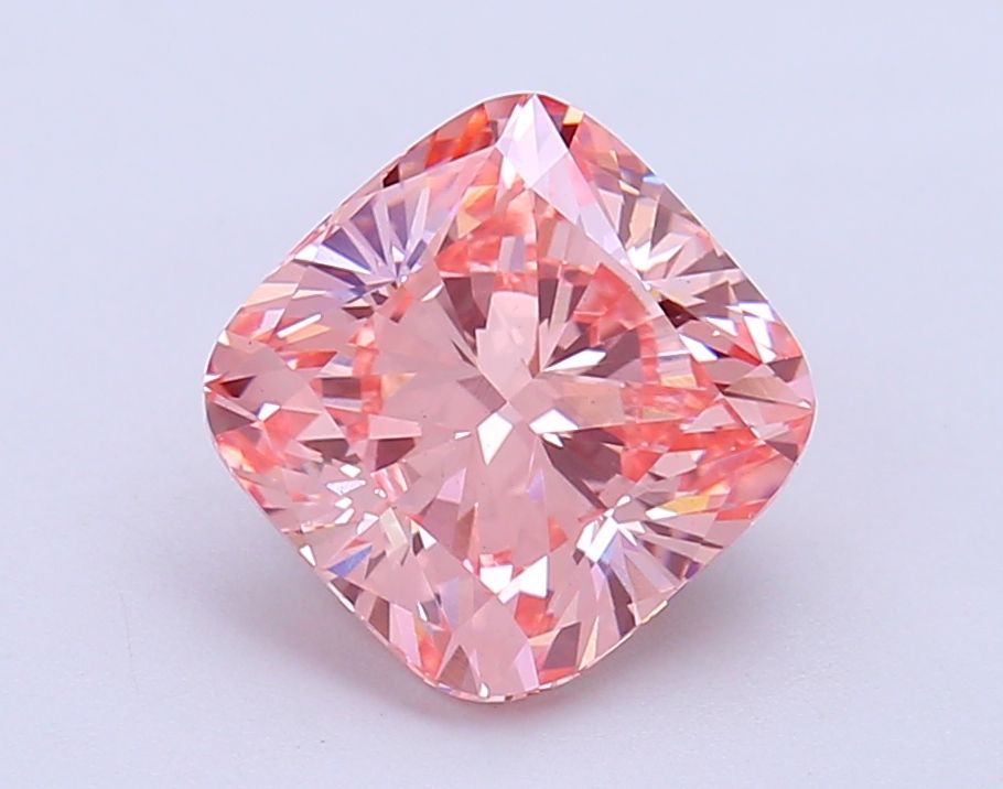 Lab-Grown Cushion Diamond - 3.03 Carats, Fancy Vivid Pink Color, VS1 Clarity - Certified by IGI - Report Number: LG686507682