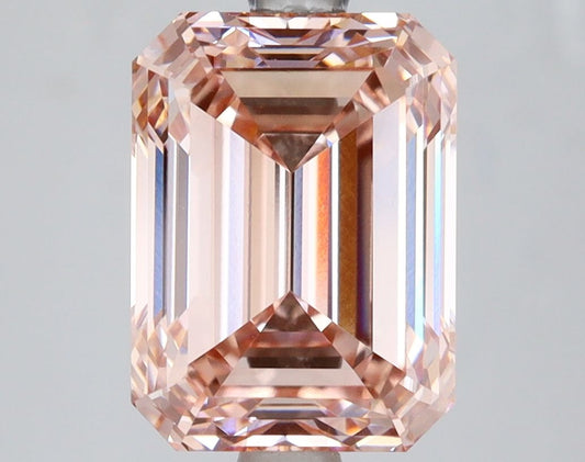 Lab-Grown Emerald Diamond - 4.08 Carats, Fancy Intense Pink Color, VVS2 Clarity - Certified by IGI - Report Number: LG618467490