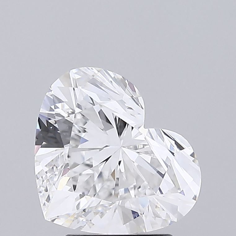 Lab-Grown Heart Diamond - 2.51 Carats, E Color, VVS2 Clarity - Certified by IGI - Report Number: LG665414401