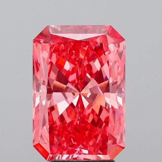 Lab-Grown Radiant Diamond - 5.05 Carats, Fancy Vivid Pink Color, VS1 Clarity - Certified by IGI - Report Number: LG689519565