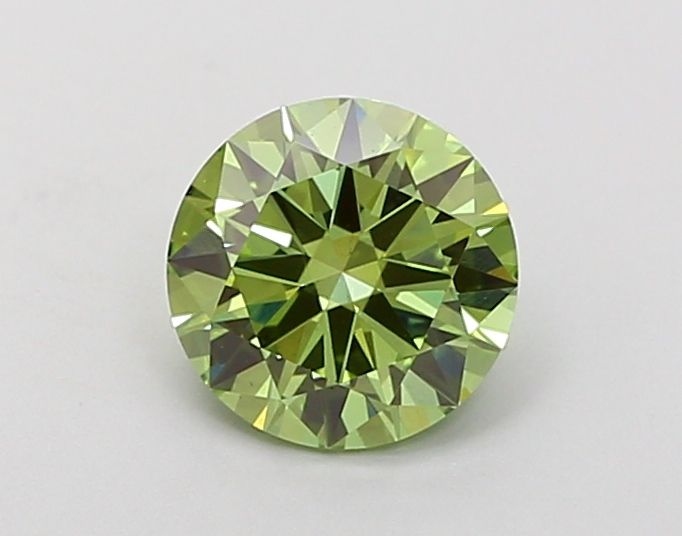 Lab-Grown Round Diamond - 1.06 Carats, Fancy Vivid Green Color, VS1 Clarity - Certified by IGI - Report Number: LG692507067