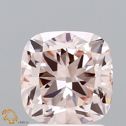 Lab-Grown Cushion Diamond - 1.98 Carats, Fancy Pink Color, VVS2 Clarity - Certified by IGI - Report Number: 632474369