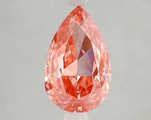 Lab-Grown Pear Diamond - 3.07 Carats, Fancy Vivid Red Color, VVS2 Clarity - Certified by IGI - Report Number: LG666431779