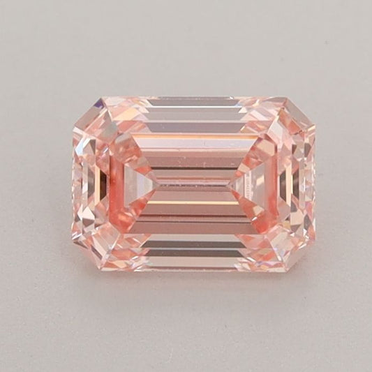 Lab-Grown Emerald Diamond - 0.73 Carats, Fancy Intense Pink Color, VS2 Clarity - Certified by IGI - Report Number: LG542226900