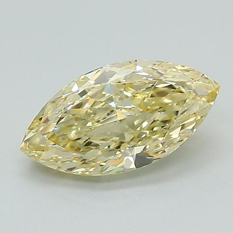 Lab-Grown Marquise Diamond - 1.21 Carats, Fancy Yellow Color, VS1 Clarity - Certified by IGI - Report Number: LG633436610