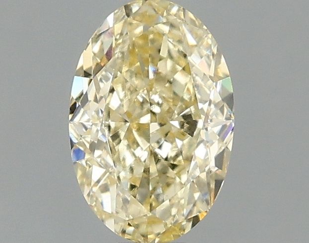 Lab-Grown Oval Diamond - 1.0 Carats, Fancy Yellow Color, VVS2 Clarity - Certified by IGI - Report Number: LG680548994