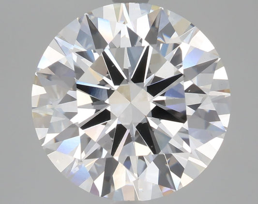 Lab-Grown Round Diamond - 5.01 Carats, F Color, VS2 Clarity - Certified by IGI - Report Number: LG681572376