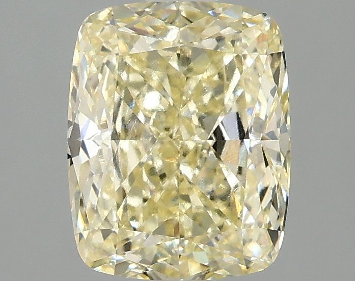 Lab-Grown Cushion Diamond - 2.1 Carats, Fancy Yellow Color, VVS2 Clarity - Certified by IGI - Report Number: LG687527495