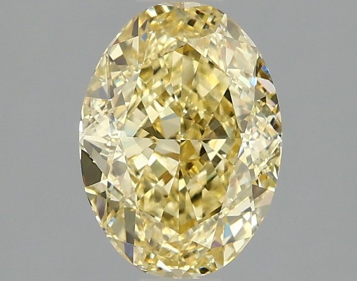 Lab-Grown Oval Diamond - 1.53 Carats, Fancy Intense Yellow Color, VVS2 Clarity - Certified by IGI - Report Number: LG683562573