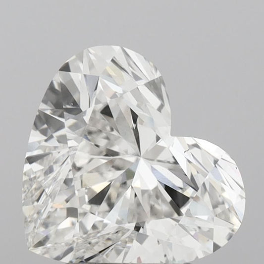 Lab-Grown Heart Diamond - 2.57 Carats, F Color, VS1 Clarity - Certified by IGI - Report Number: LG702534777