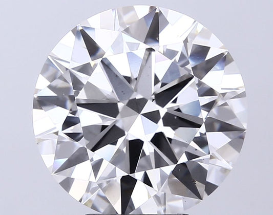 Lab-Grown Round Diamond - 8.03 Carats, F Color, VS2 Clarity - Certified by IGI - Report Number: LG695522376