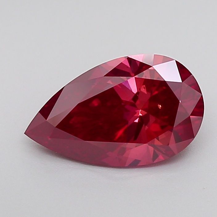 Lab-Grown Pear Diamond - 1.5 Carats, Fancy Deep Brownish Pink Color, VS2 Clarity - Certified by IGI - Report Number: LG601324296