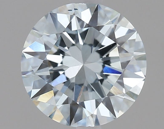 Lab-Grown Round Diamond - 1.01 Carats, Fancy Blue Color, VS2 Clarity - Certified by IGI - Report Number: LG680510001