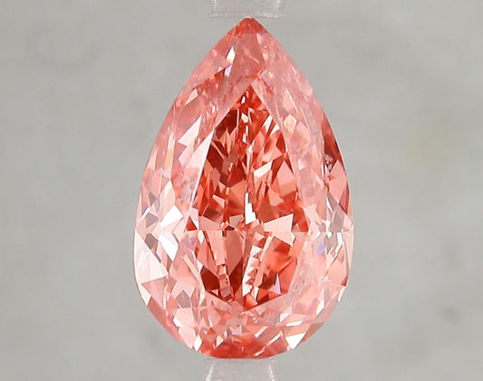 Lab-Grown Pear Diamond - 3.08 Carats, Fancy Vivid Red Color, VVS2 Clarity - Certified by IGI - Report Number: LG666431786