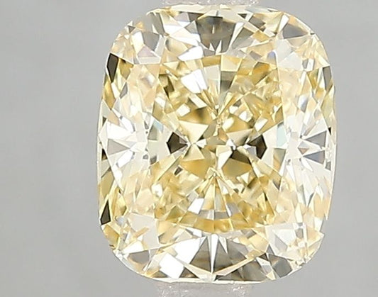 Lab-Grown Cushion Diamond - 1.56 Carats, Fancy Intense Yellow Color, VS1 Clarity - Certified by IGI - Report Number: LG674543911