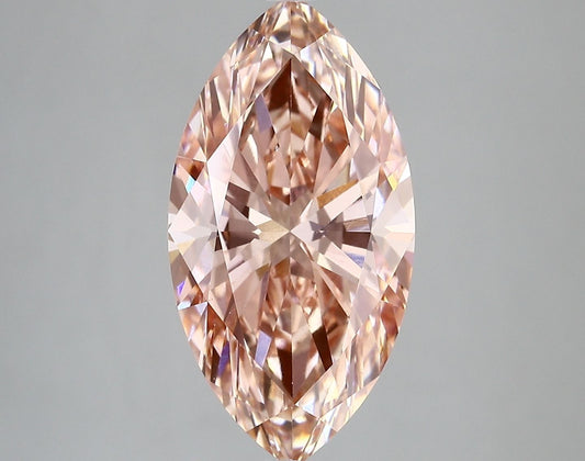 Lab-Grown Marquise Diamond - 4.69 Carats, Fancy Vivid Pink Color, VS1 Clarity - Certified by IGI - Report Number: LG669450462