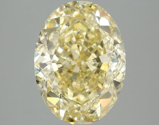 Lab-Grown Oval Diamond - 4.06 Carats, Fancy Intense Yellow Color, VVS2 Clarity - Certified by IGI - Report Number: LG687524468