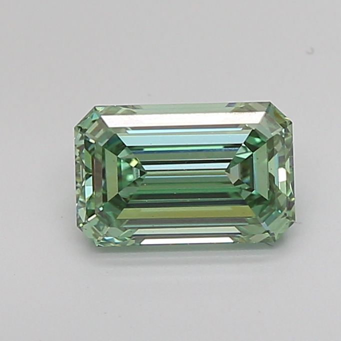 Lab-Grown Emerald Diamond - 1.12 Carats, Fancy Vivid Green Color, VS2 Clarity - Certified by IGI - Report Number: LG691538435