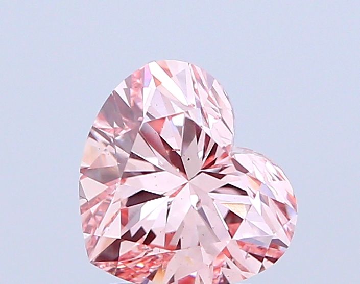 Lab-Grown Heart Diamond - 1.42 Carats, Fancy Intense Pink Color, VS1 Clarity - Certified by IGI - Report Number: LG665421362