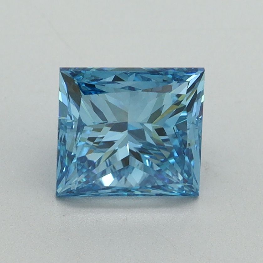 Lab-Grown Princess Diamond - 1.5 Carats, Fancy Vivid Blue Color, VVS2 Clarity - Certified by IGI - Report Number: LG644405204