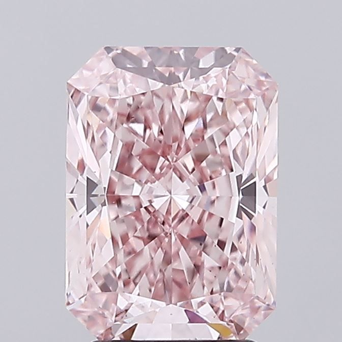 Lab-Grown Radiant Diamond - 3.01 Carats, Fancy Vivid Pink Color, VS2 Clarity - Certified by IGI - Report Number: LG668472954