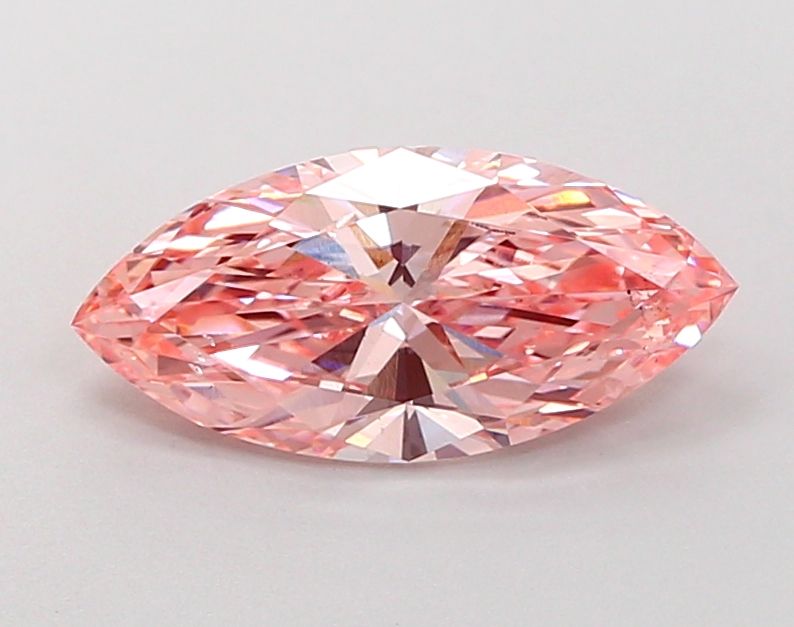Lab-Grown Marquise Diamond - 2.0 Carats, Fancy Vivid Pink Color, VS2 Clarity - Certified by IGI - Report Number: LG691524229