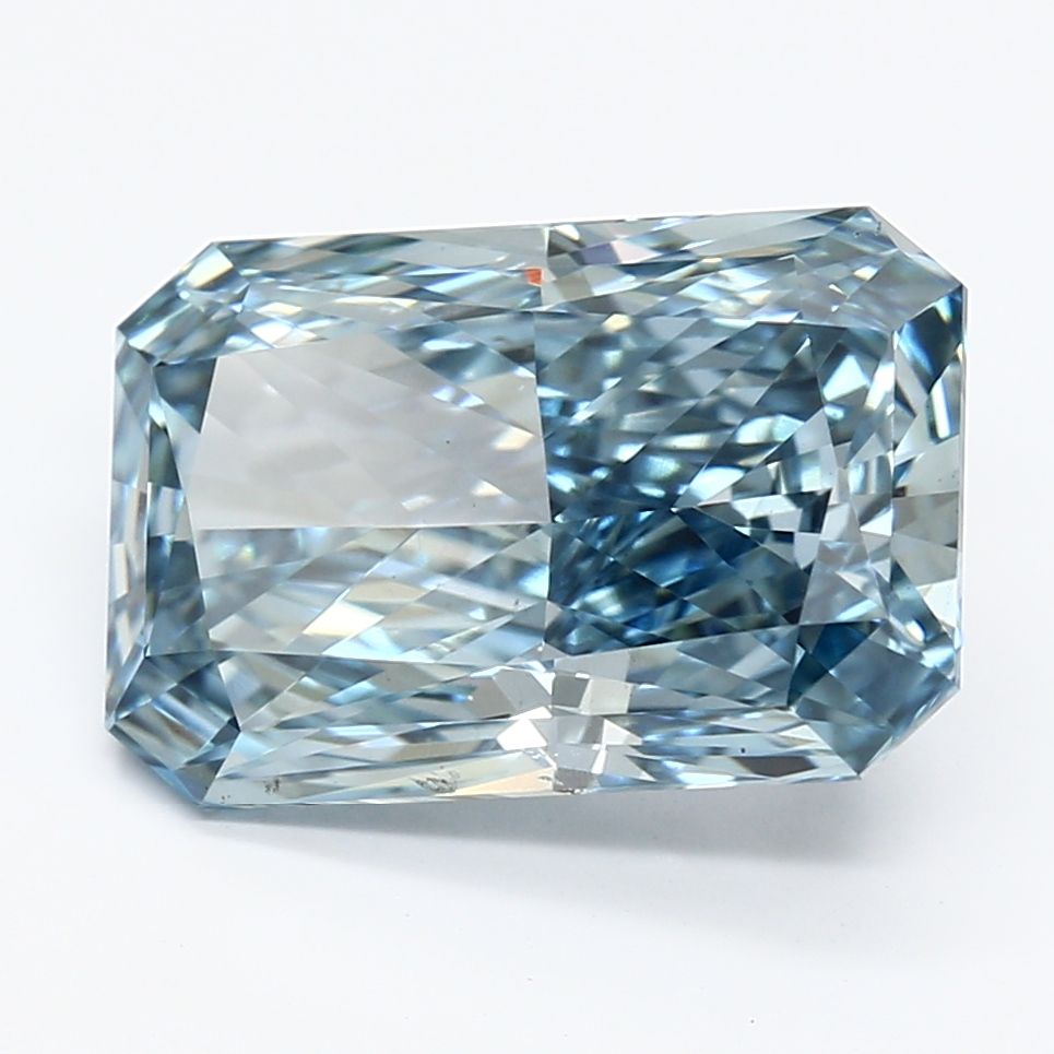 Lab-Grown Radiant Diamond - 4.91 Carats, Fancy Vivid Blue Color, VS1 Clarity - Certified by IGI - Report Number: LG635465533