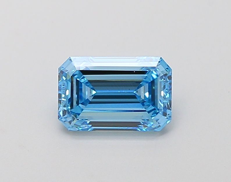 Lab-Grown Emerald Diamond - 1.13 Carats, Fancy Vivid Blue Color, VS1 Clarity - Certified by IGI - Report Number: LG659411963