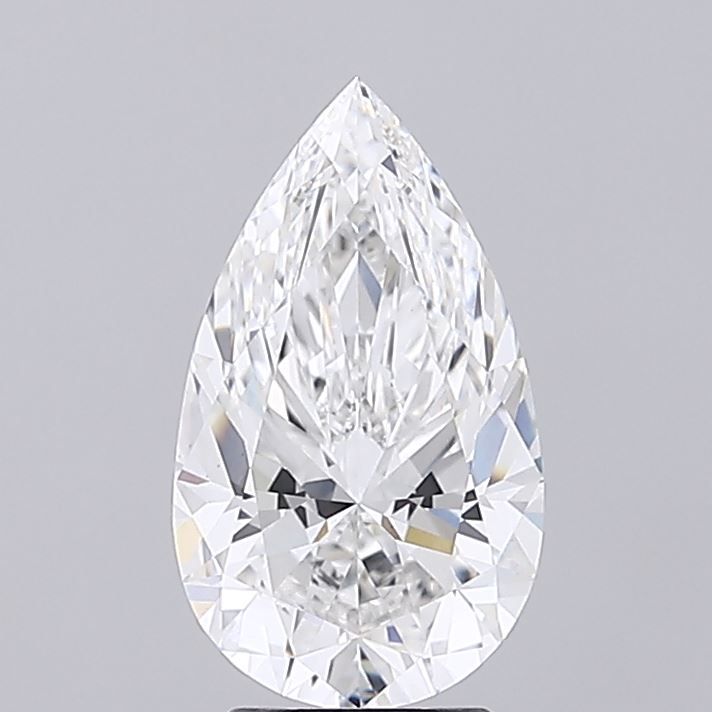 Lab-Grown Pear Diamond - 3.1 Carats, E Color, VVS2 Clarity - Certified by IGI - Report Number: LG675532331