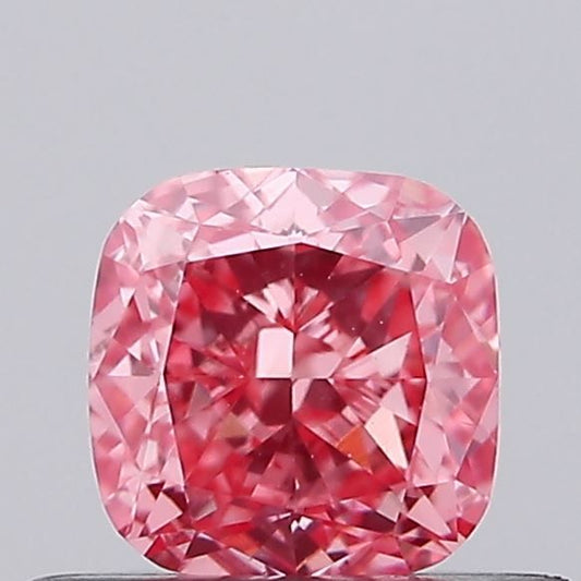 Lab-Grown Cushion Diamond - 0.47 Carats, Fancy Vivid Pink Color, VS1 Clarity - Certified by IGI - Report Number: LG638499138