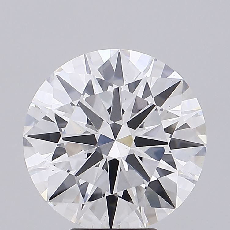 Lab-Grown Round Diamond - 6.08 Carats, E Color, VS2 Clarity - Certified by IGI - Report Number: 606324029
