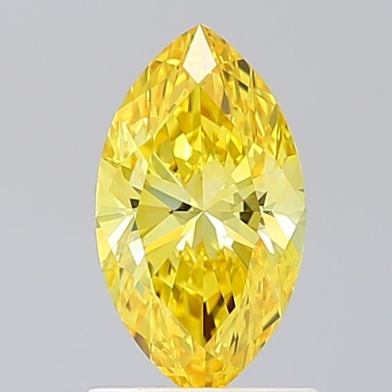 Lab-Grown Marquise Diamond - 1.03 Carats, Fancy Vivid Yellow Color, VS1 Clarity - Certified by IGI - Report Number: LG660445924