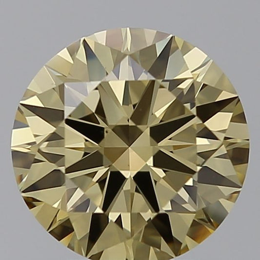 Lab-Grown Round Diamond - 1.74 Carats, Fancy Intense Yellow Color, VS1 Clarity - Certified by IGI - Report Number: LG605328666