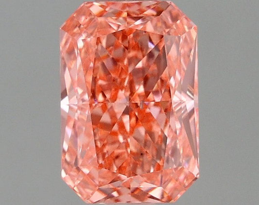 Lab-Grown Radiant Diamond - 1.01 Carats, Fancy Vivid Pink Color, VS2 Clarity - Certified by IGI - Report Number: LG667437834