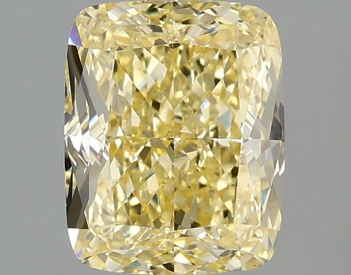 Lab-Grown Cushion Diamond - 2.08 Carats, Fancy Vivid Yellow Color, VS1 Clarity - Certified by IGI - Report Number: LG687524570