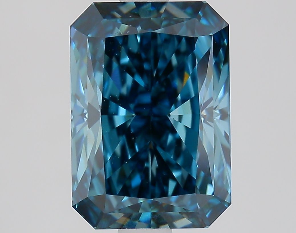 Lab-Grown Radiant Diamond - 2.52 Carats, Fancy Vivid Blue Color, VS1 Clarity - Certified by IGI - Report Number: LG650410553