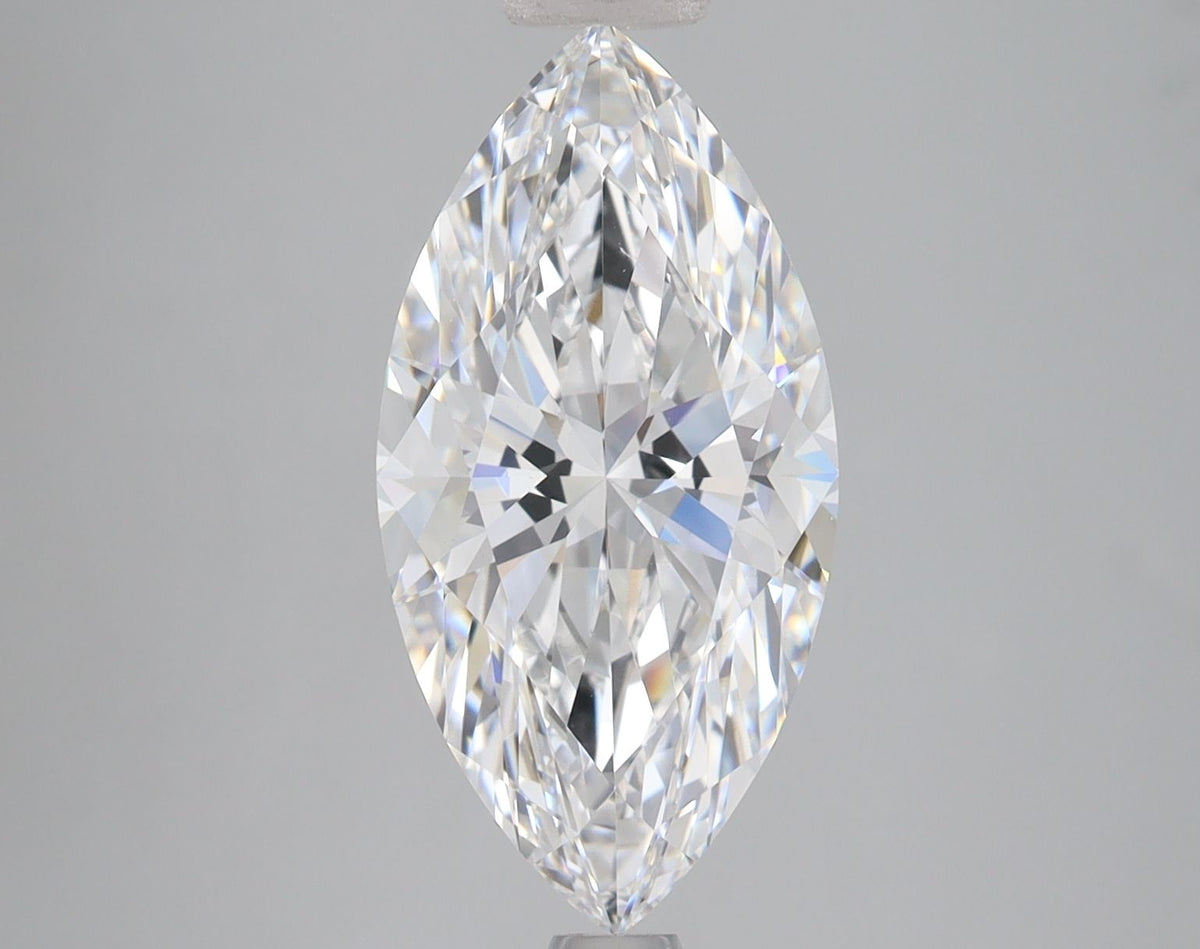 Lab-Grown Marquise Diamond - 3.48 Carats, D Color, VVS2 Clarity - Certified by IGI - Report Number: LG675551701