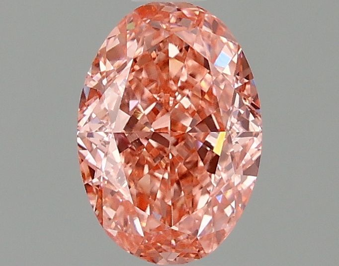 Lab-Grown Oval Diamond - 1.1 Carats, Fancy Vivid Pink Color, VVS2 Clarity - Certified by IGI - Report Number: LG668470219