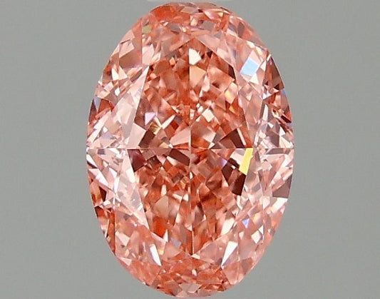 Lab-Grown Oval Diamond - 1.1 Carats, Fancy Vivid Pink Color, VVS2 Clarity - Certified by IGI - Report Number: LG668470219