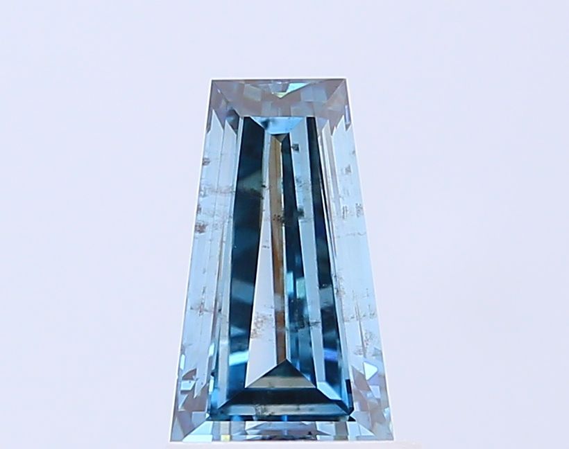 Tapered Baguette 1.47ct Fancy Vivid Gray Blue SI2 - Cut • IGI • LG758560269