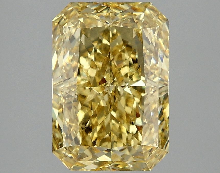 Lab-Grown Radiant Diamond - 3.01 Carats, Fancy Vivid Yellow Color, VVS2 Clarity - Certified by IGI - Report Number: LG660418107