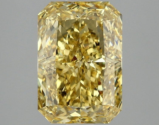 Lab-Grown Radiant Diamond - 3.01 Carats, Fancy Vivid Yellow Color, VVS2 Clarity - Certified by IGI - Report Number: LG660418107
