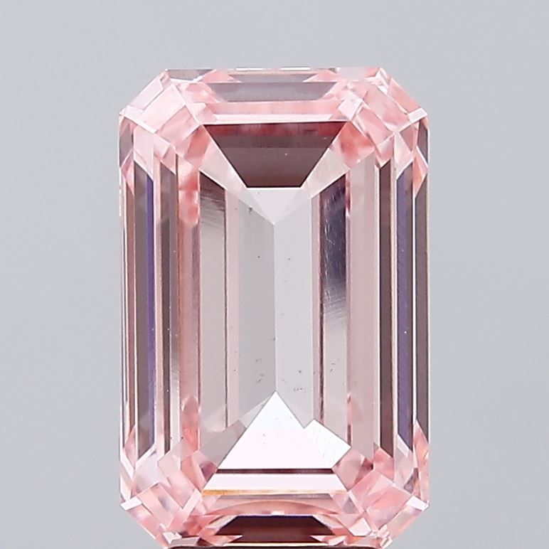 Lab-Grown Emerald Diamond - 6.0 Carats, Fancy Intense Pink Color, VS1 Clarity - Certified by IGI - Report Number: LG689556909