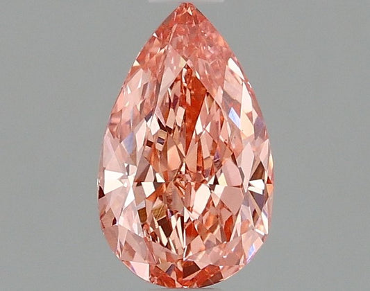 Lab-Grown Pear Diamond - 0.97 Carats, Fancy Vivid Pink Color, VS1 Clarity - Certified by IGI - Report Number: LG668470441